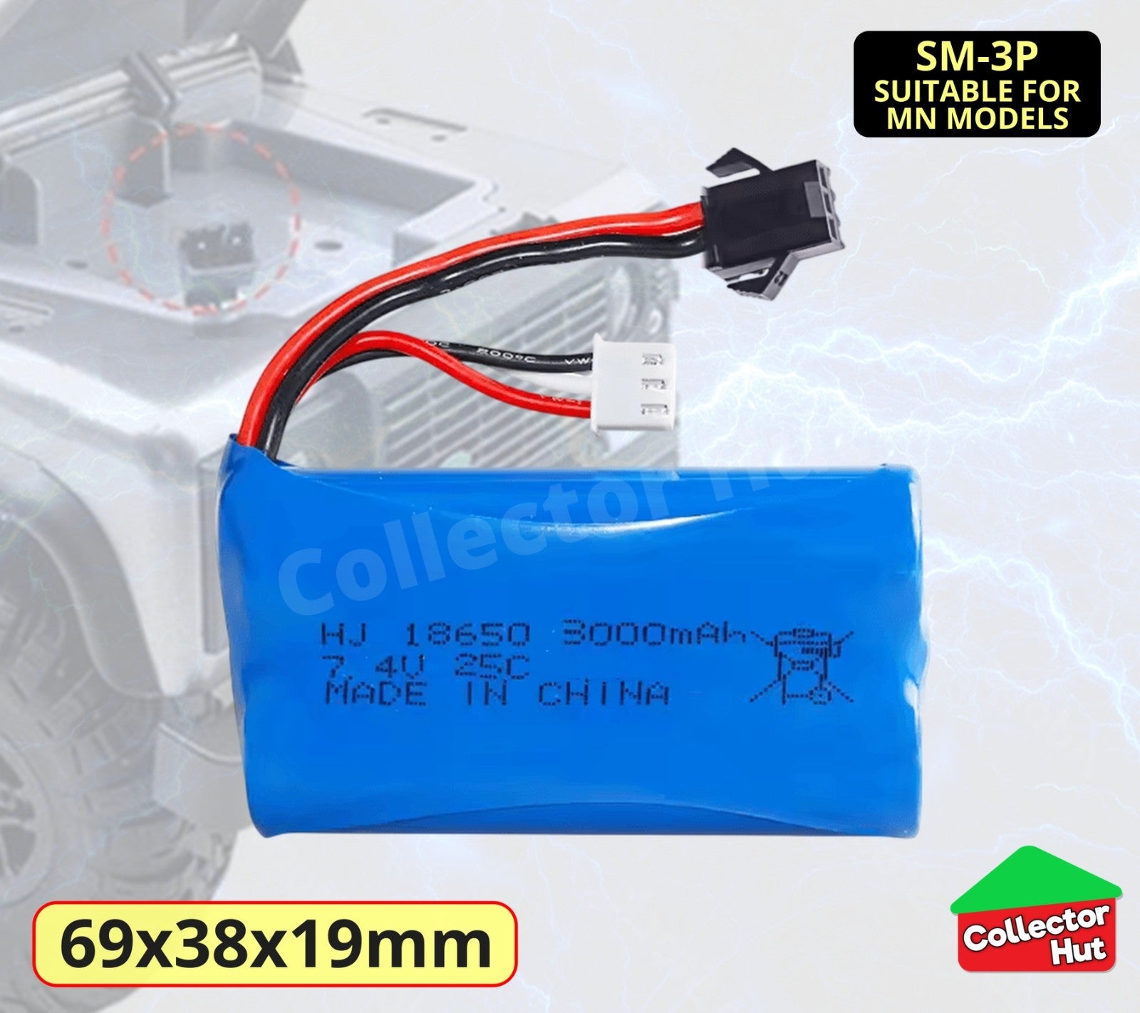 RC Lipo Batteries Car Truck JST SM Plug USB Chargers 7.4V