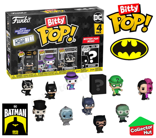 Funko Bitty Pop! Batman 85th Anniversary 4 Pack Series 1 - 4 + Mystery Batman