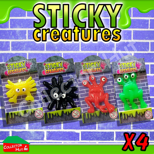 Sticky Creatures Slime Fidget Toy Characters Party Bag Fillers 4 PACK