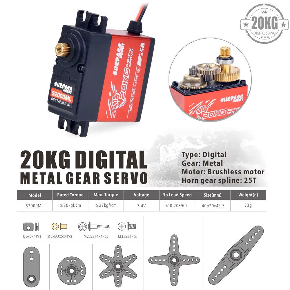 Digital RC Servos 17g 21g 25g 6KG 15KG 20KG JR JST 3 pin 5 pin