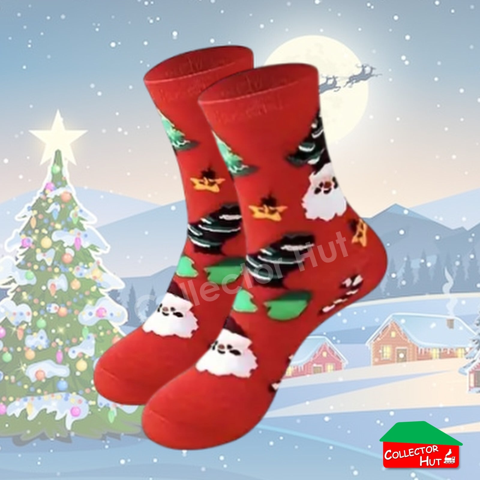 CHRISTMAS SOCKS Cotton Blend Anti-Odor Unisex Crew Socks CUSTOM Gift Set