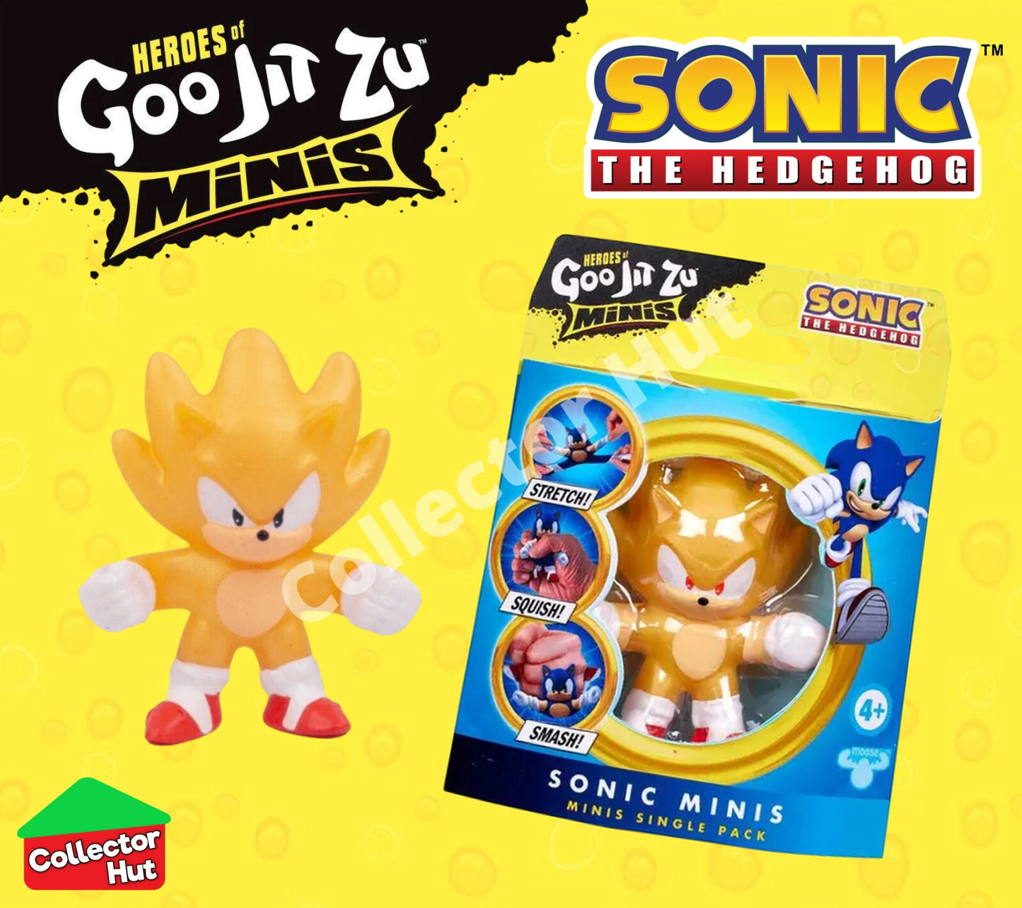 Heroes of Goo Jit Zu Sonic the Hedgehog Minis Stretchy Sensory Toys to Collect!