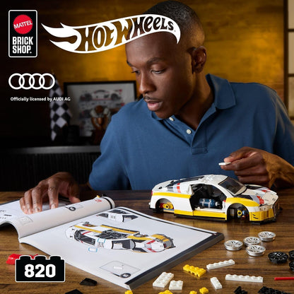 Mattel Brick Shop Hot Wheels ELITE '15 Audi R8 LMS 1:16 Scale Model Kit