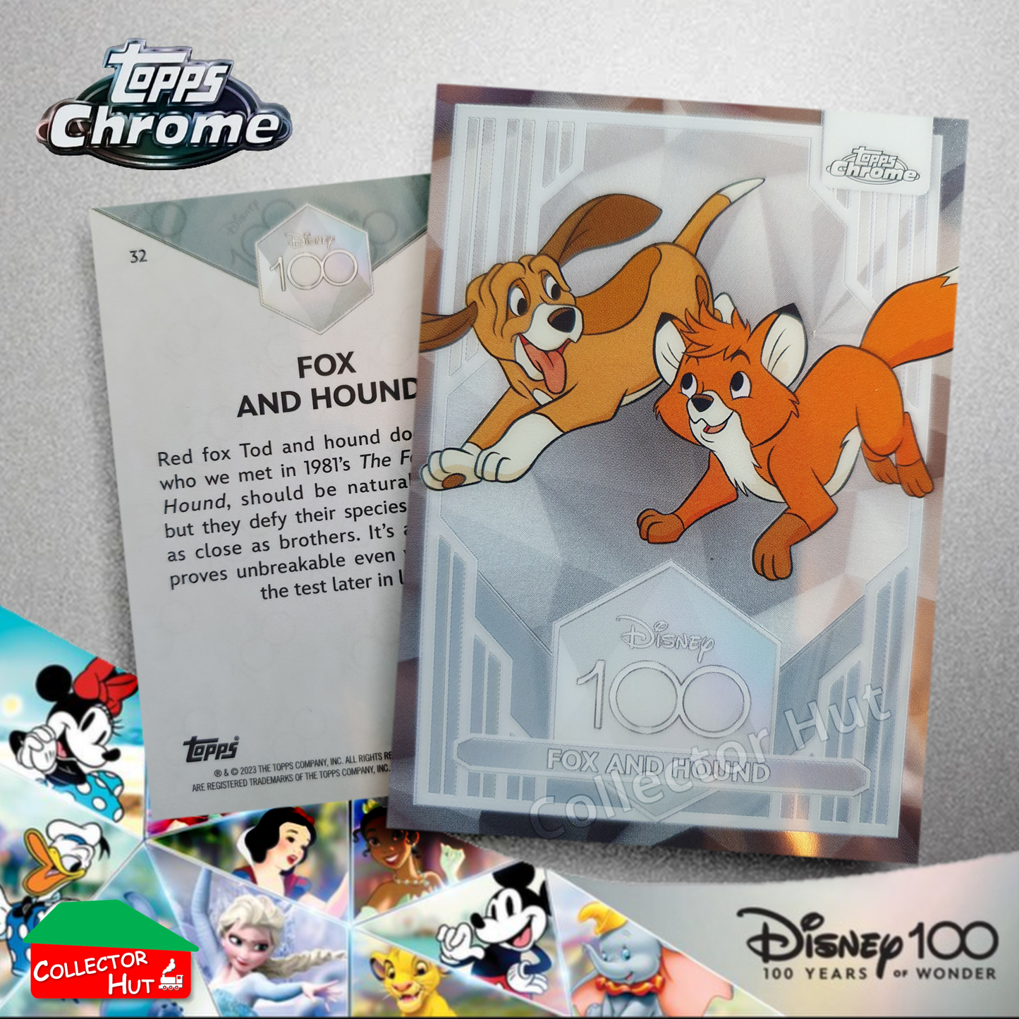 Disney 100 Topps Chrome 2023 Base Cards 1-100 Pick Singles to Complete Your Set