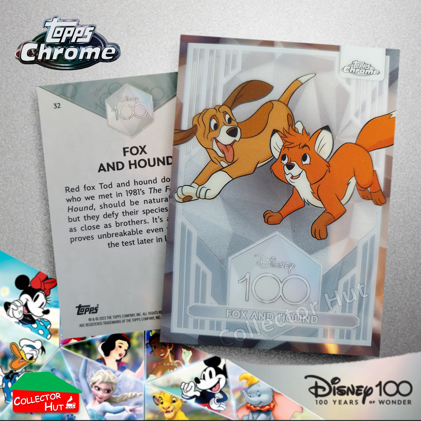 Disney 100 Topps Chrome 2023 Base Cards 1-100 Pick Singles to Complete Your Set