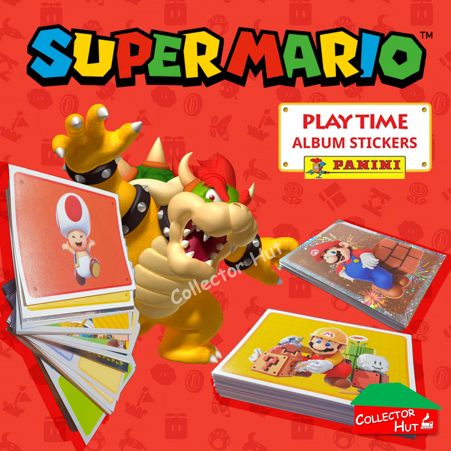 Panini Super Mario Playtime COMPLETE Sticker Collection (1-144 + M1-32)