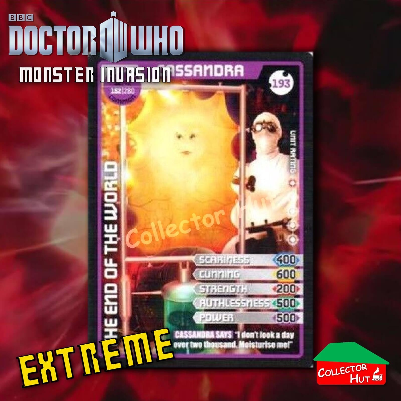 DOCTOR WHO Monster Invasion EXTREME Cards 166-344 New Fresh & Sleeved YOU CHOOSE