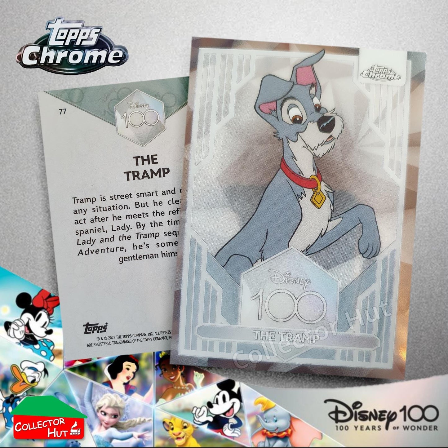 Disney 100 Topps Chrome 2023 Base Cards 1-100 Pick Singles to Complete Your Set