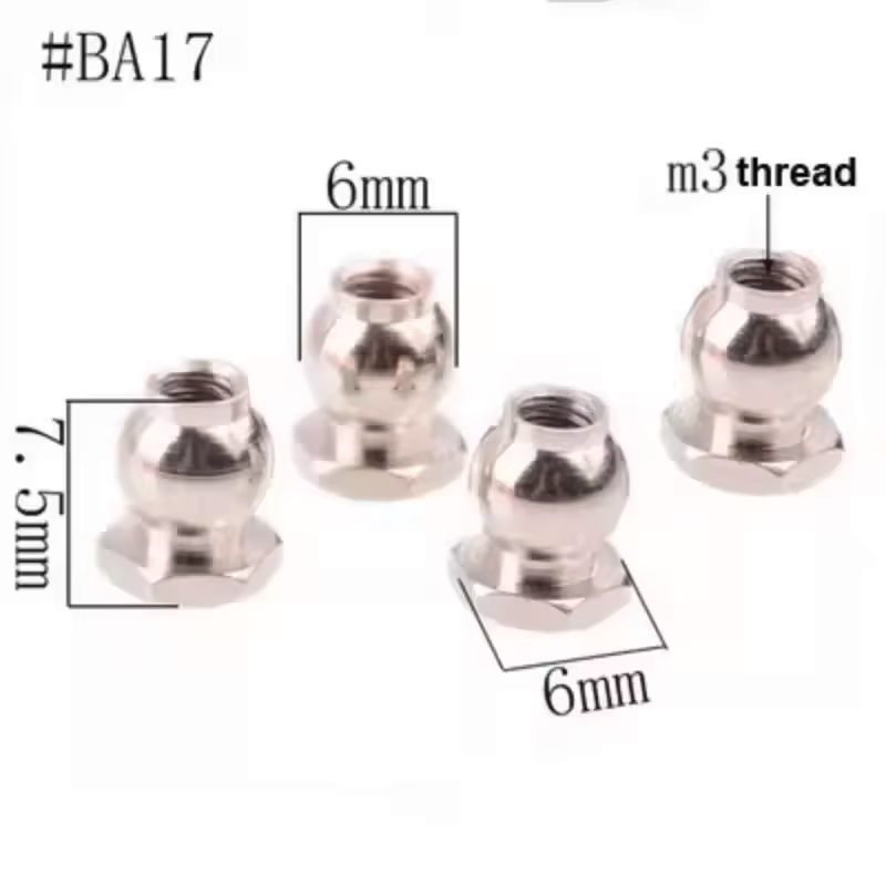 RC Model Car Suspension Bushings Metal Cap Fittings