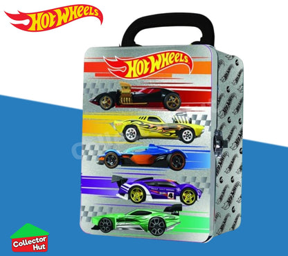 Hot Wheels Die Cast Tin Storage Carry Case for 18 Cars OFFICIAL BRAND