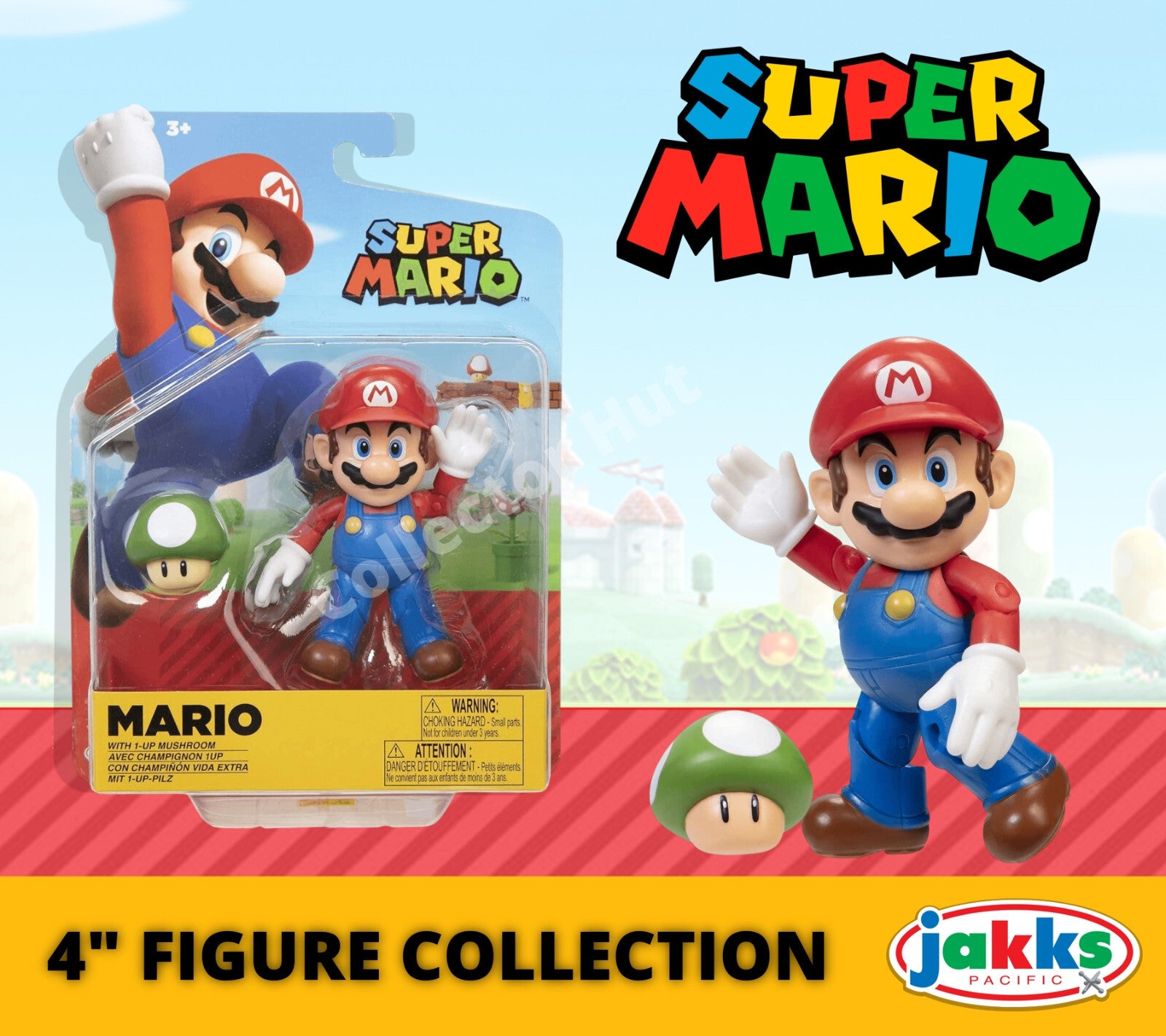 Super Mario 4" Posable Figure with Accessories Collection Jakks Pacfic