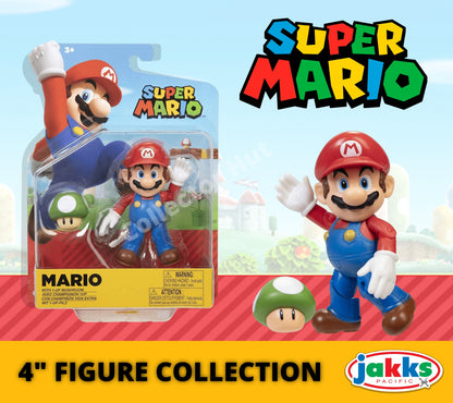 Super Mario 4" Posable Figure with Accessories Collection Jakks Pacfic