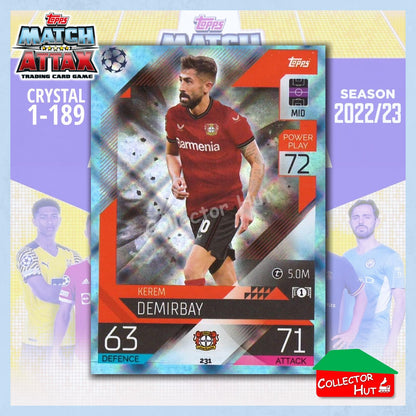 Topps Match Attax Europa Champions League 2022/23 Crystal Parallel Cards 190-387