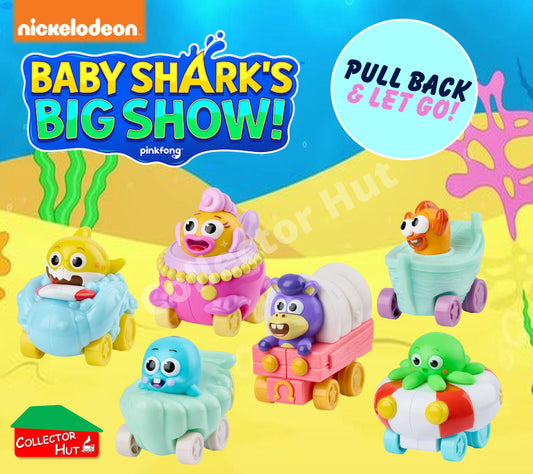 Baby Shark Pull-Back Sea Vehicle Toys Gneuine Nickelodeon Collection