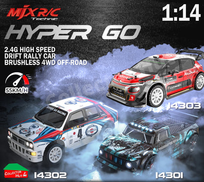 MJX Hyper Go 1:14 4WD Rally Car Drift Series 14301 Citroen 14302 Lancia 14303