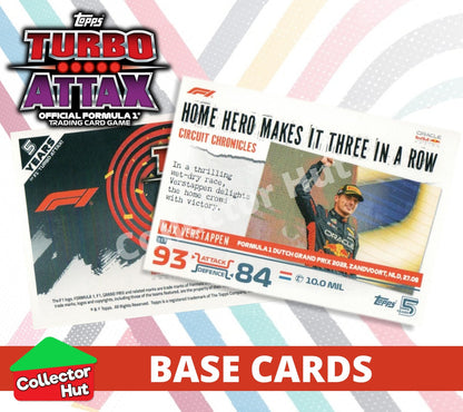 Topps Turbo Attax Formula 1 F1 2024 #1-166 Base Cards YOU CHOOSE