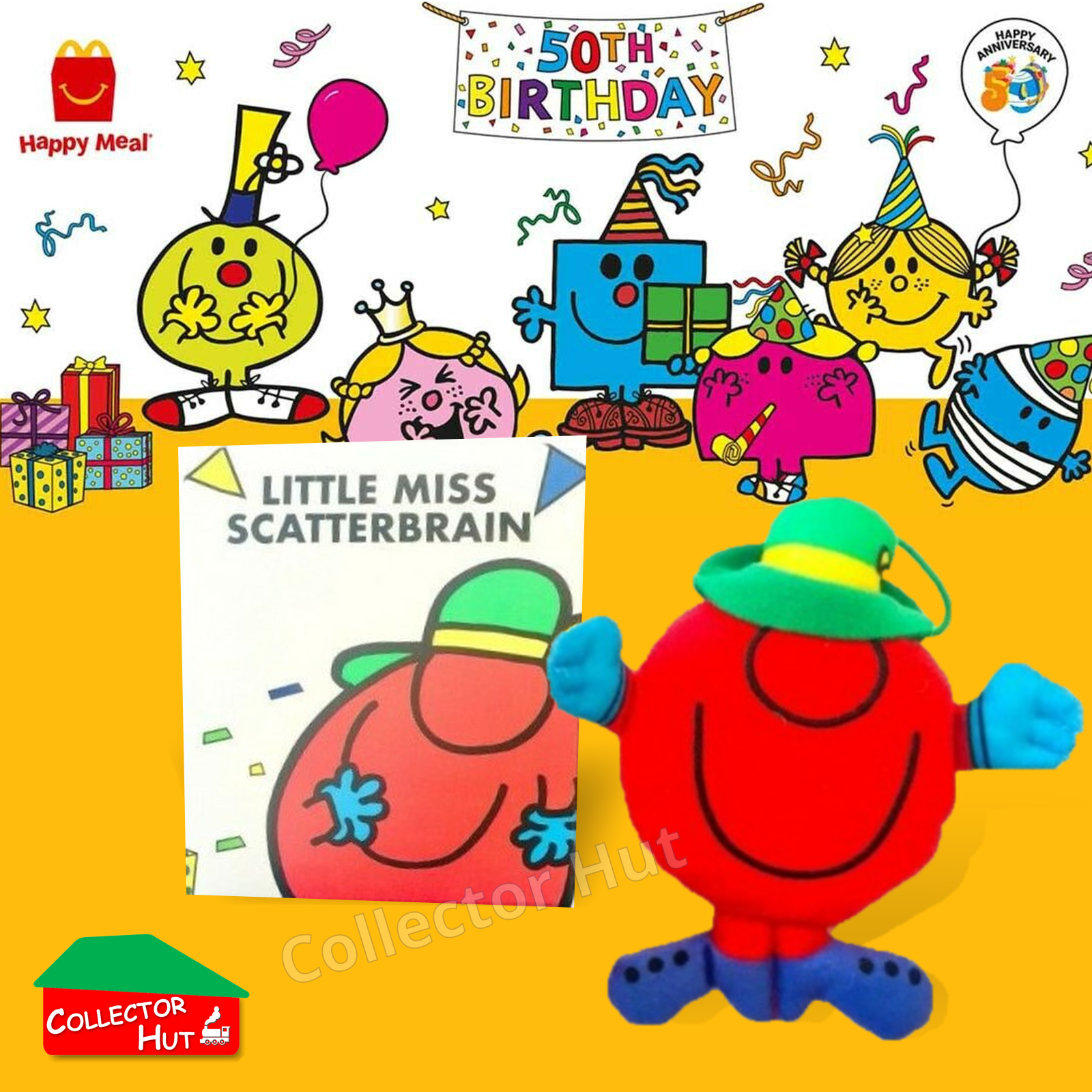 McDonalds Happy Meal Mr Men Little Miss 2024 & 2021 50th Anniversary Plush Toys