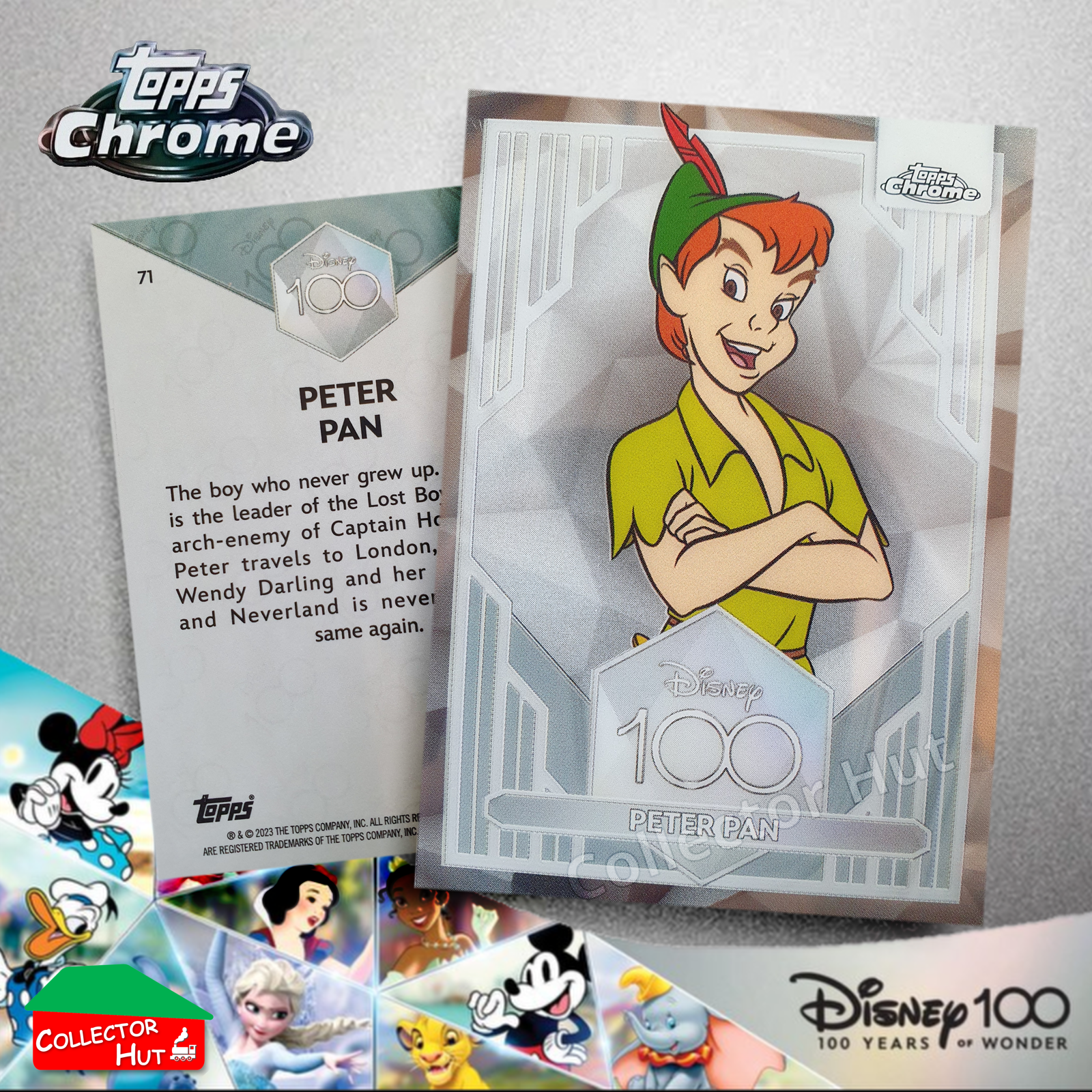 Disney 100 Topps Chrome 2023 Base Cards 1-100 Pick Singles to Complete Your Set