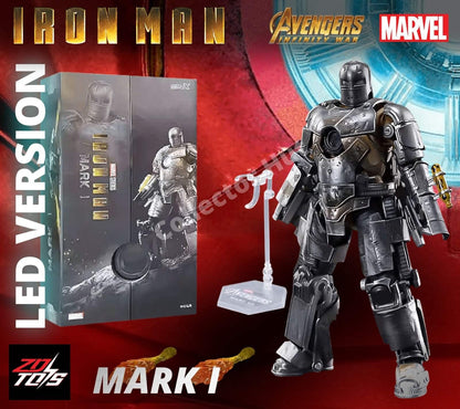 Iron Man Action Figures 1:10 Scale ZD Toys Wave 3 LED Marvel Avengers Infinity S