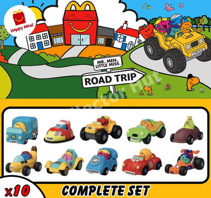 McDonalds Happy Meal Mr Men Little Miss Road Trip 2026 COMPLETE 10 Car Set