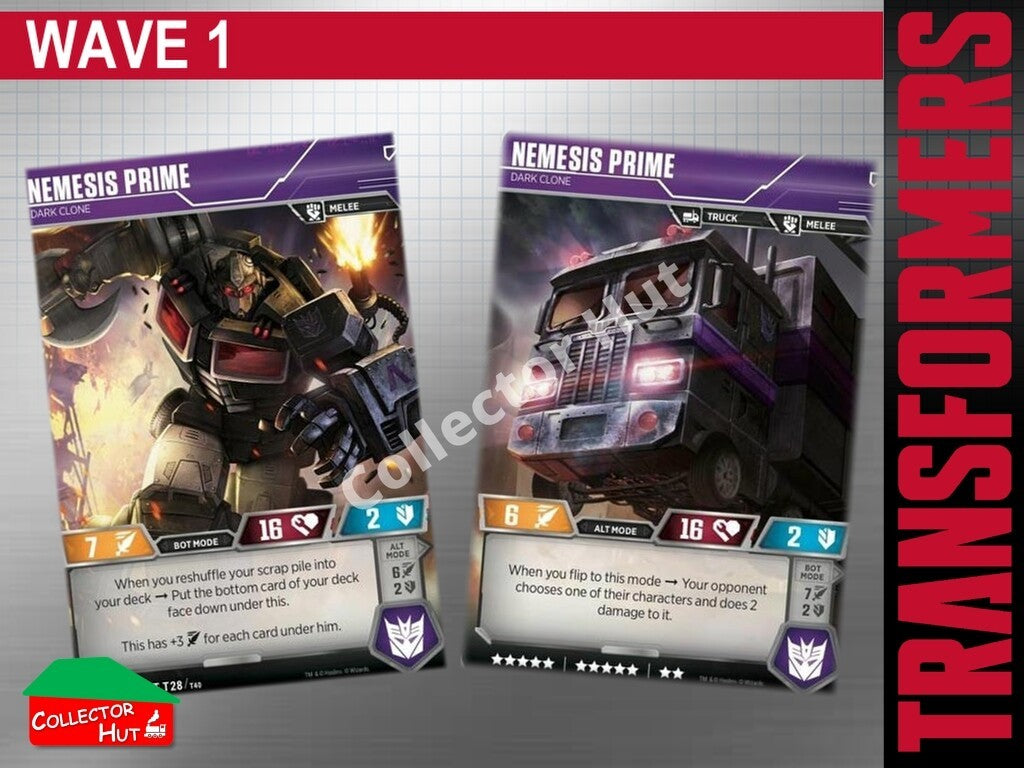 Transformers TCG CHARACTER Trading Cards All Waves