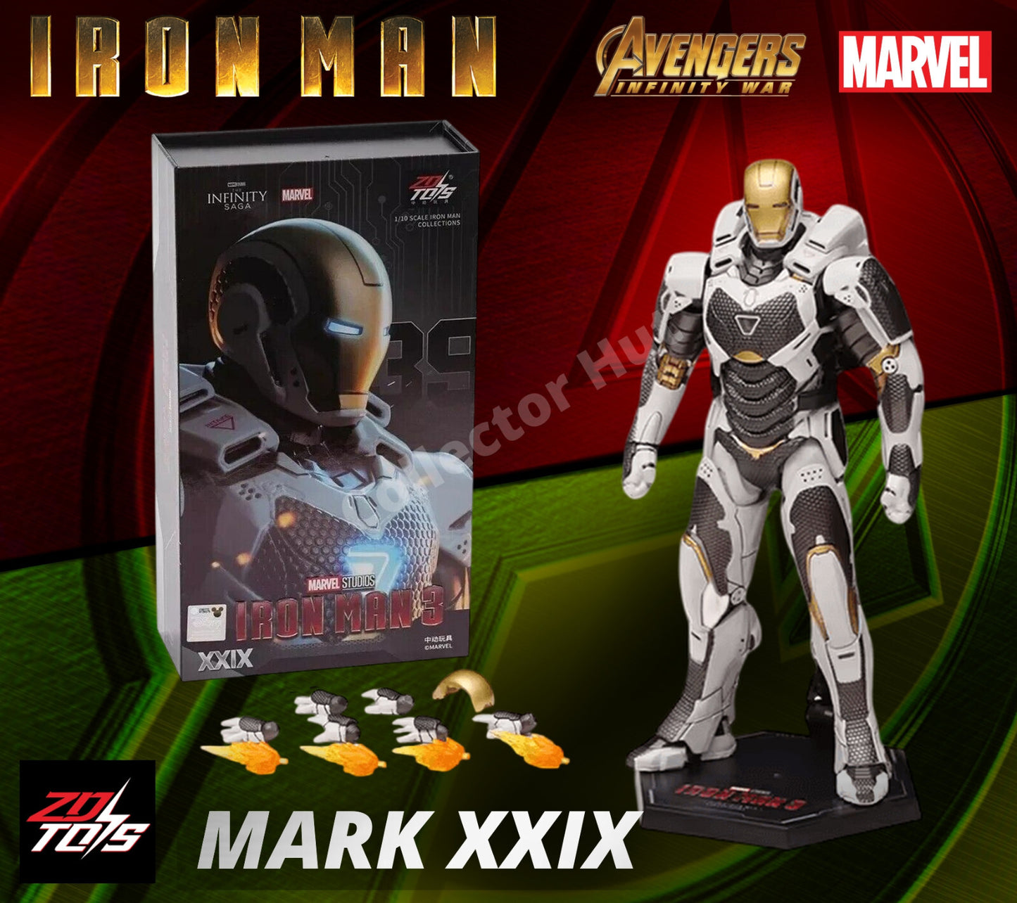 Iron Man Marvel Action Figures 1:10 Scale Avenger Infinity Saga MK 1-85 ZD Toys