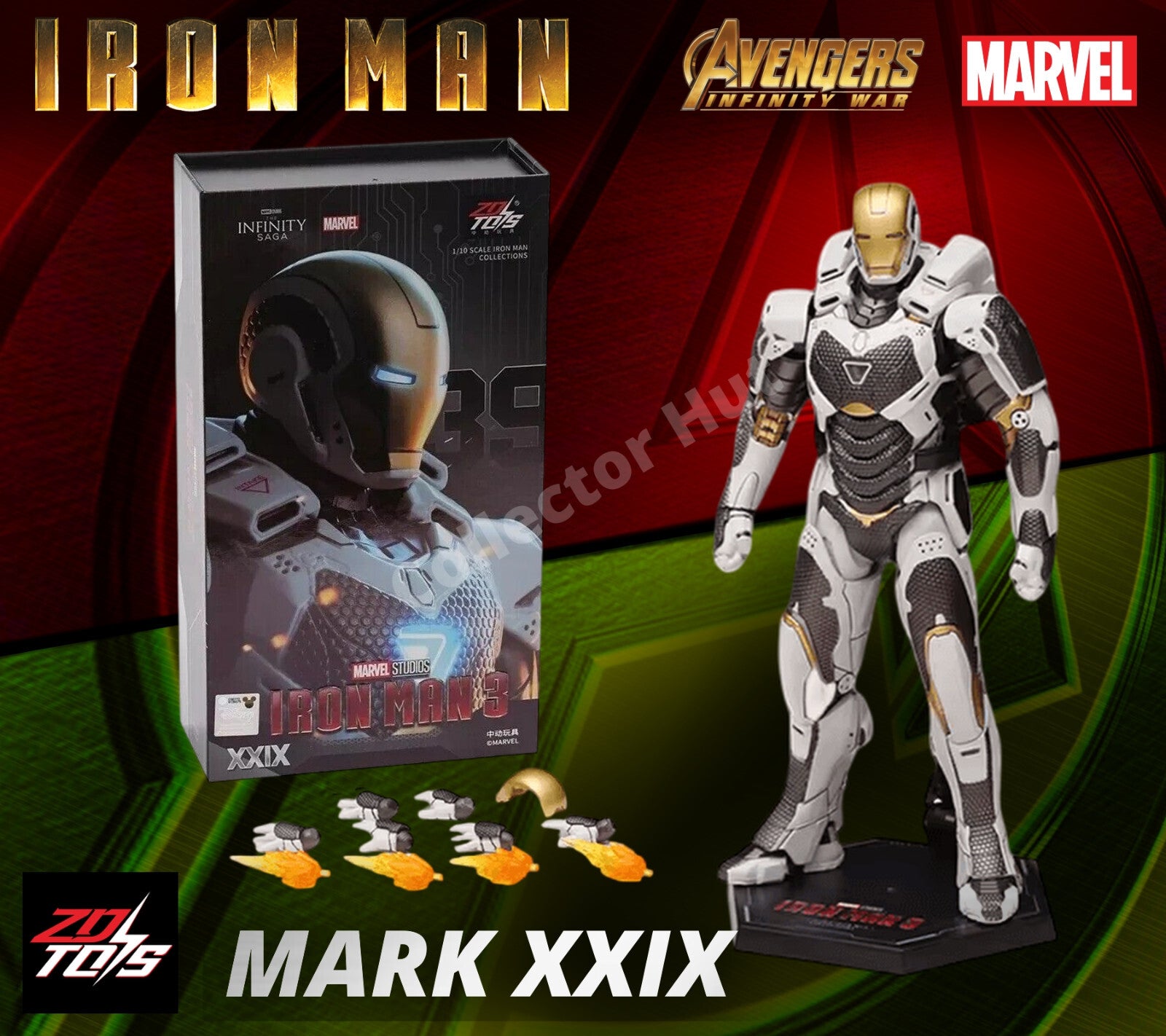Iron Man Marvel Action Figures 1:10 Scale Avenger Infinity Saga MK 1-85 ZD Toys