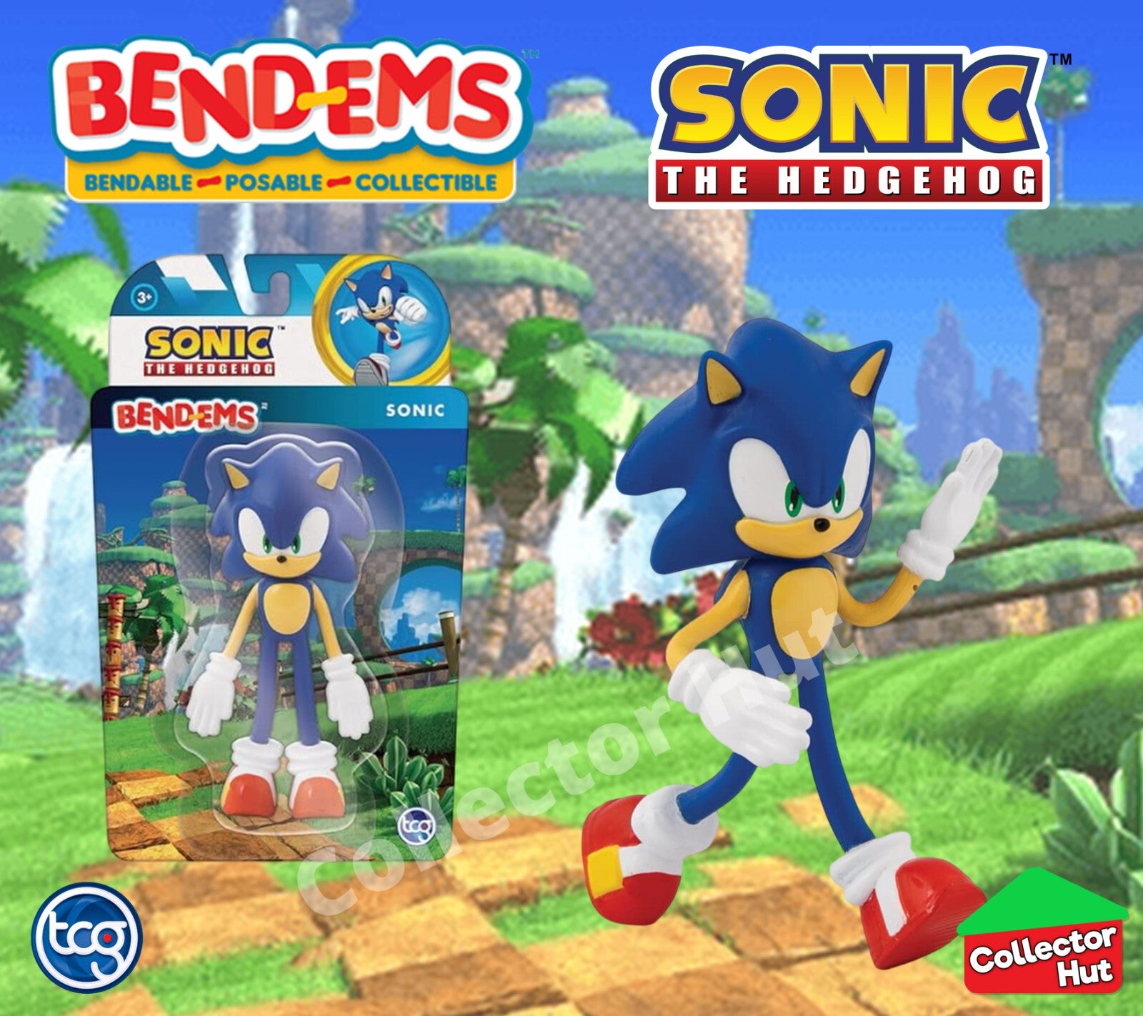 Sonic the Hedgehog Bend-Ems Bendable Popsable Action Figures