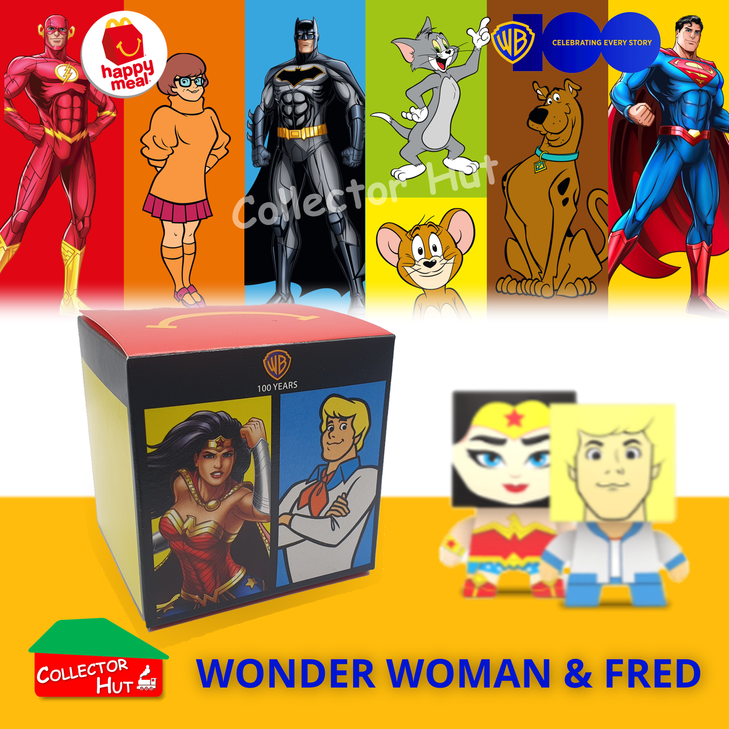 McDonald's Happy Meal WB Warner Brothers 100th Year Anniversary DC Tin Head Toys