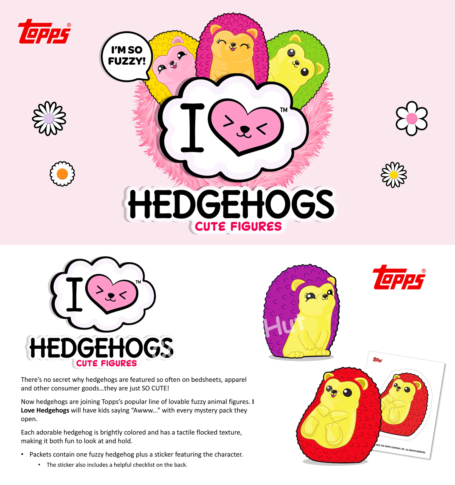 Topps I Love Hedgehogs Cute Blind Bag Mini Figures