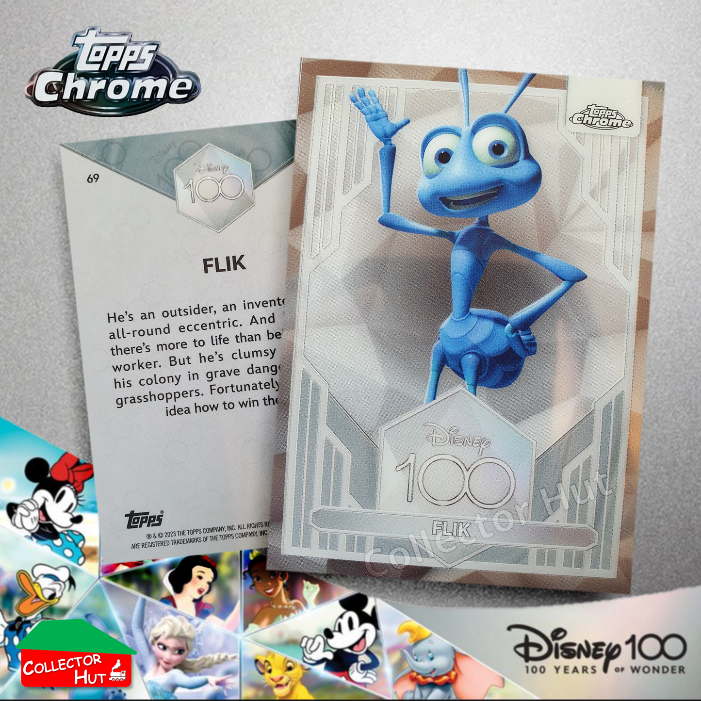 Disney 100 Topps Chrome 2023 Base Cards 1-100 Pick Singles to Complete Your Set