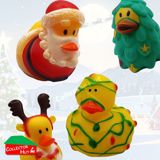 Novelty Rubber Ducks 5cm Assorted Christmas Characters Designs