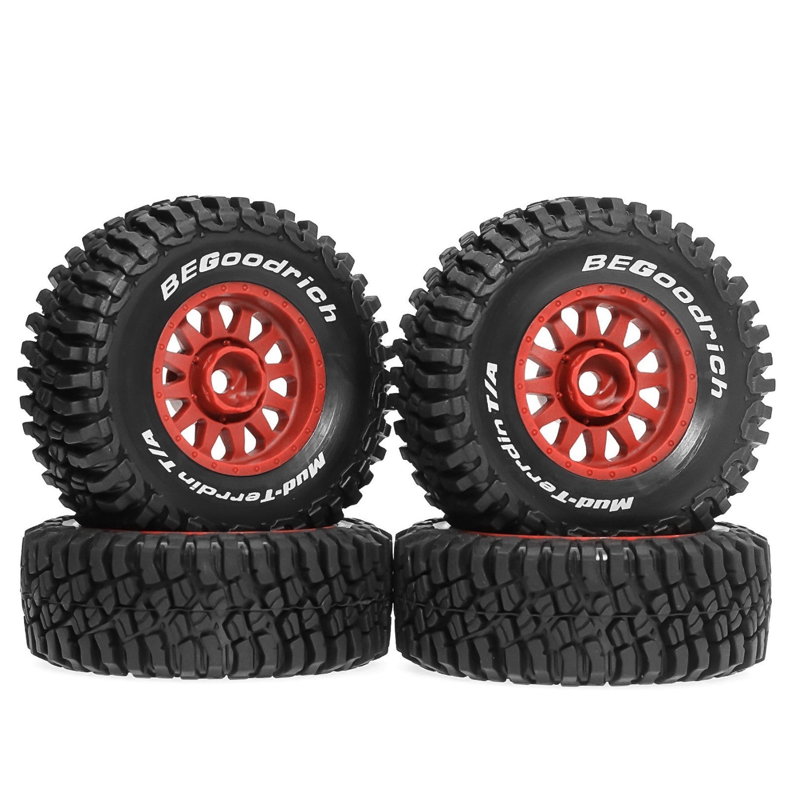RC Model Wheels Tyres 12mm Hub 73mm x 34mm 38g 4pcs Set Car Truck MN168 WPL