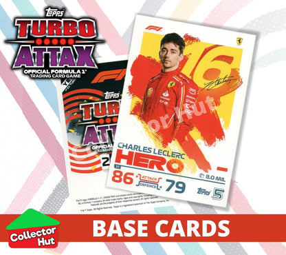 Topps Turbo Attax Formula 1 F1 2024 #1-166 Base Cards YOU CHOOSE