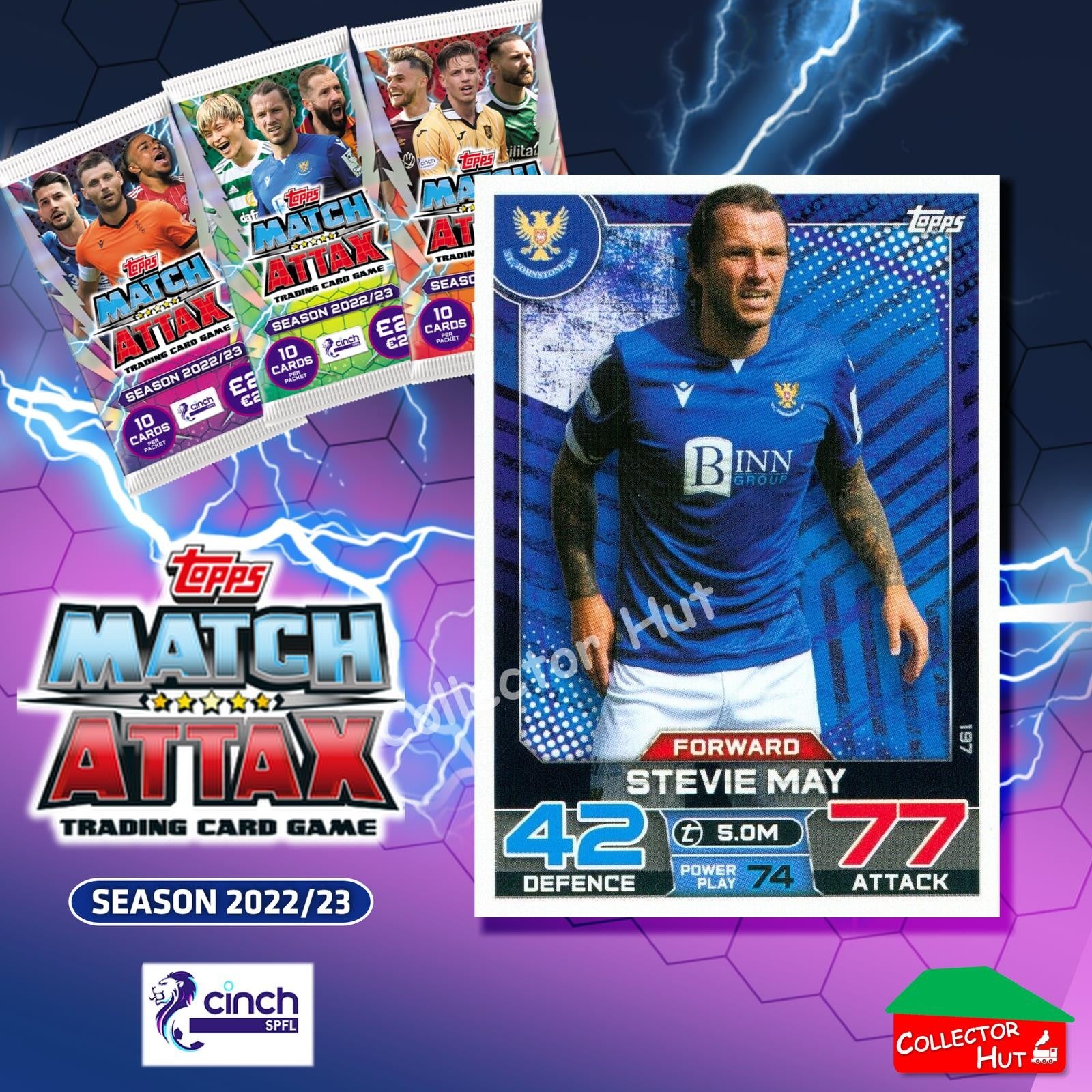 TOPPS MATCH ATTAX SPFL 2022/23 #163-264 Choose Your Card