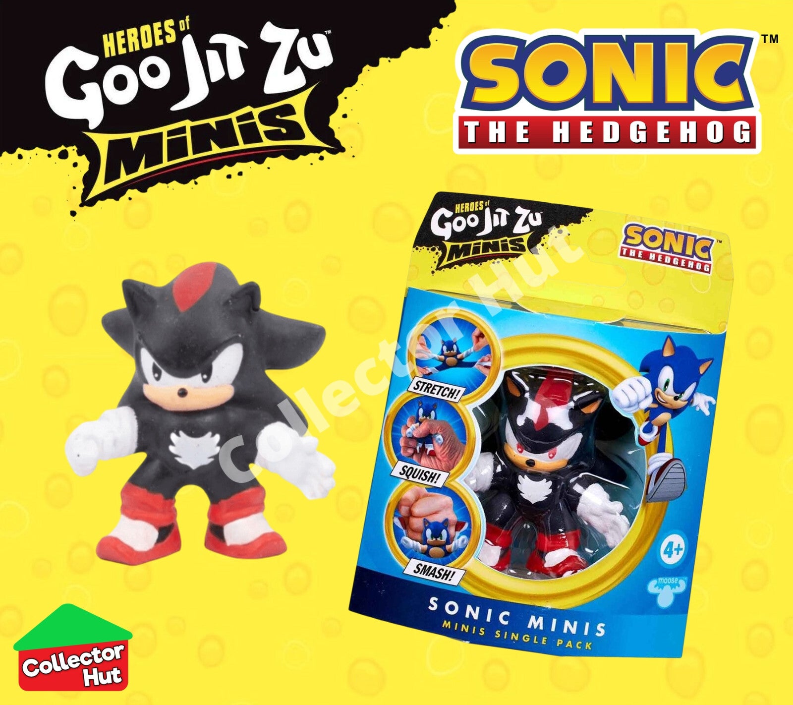 Heroes of Goo Jit Zu Sonic the Hedgehog Minis Stretchy Sensory Toys to Collect!