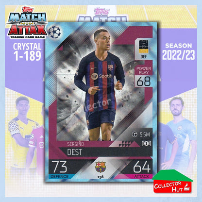 Topps Match Attax Europa Champions League 2022/23 Crystal Parallel Cards 1-189