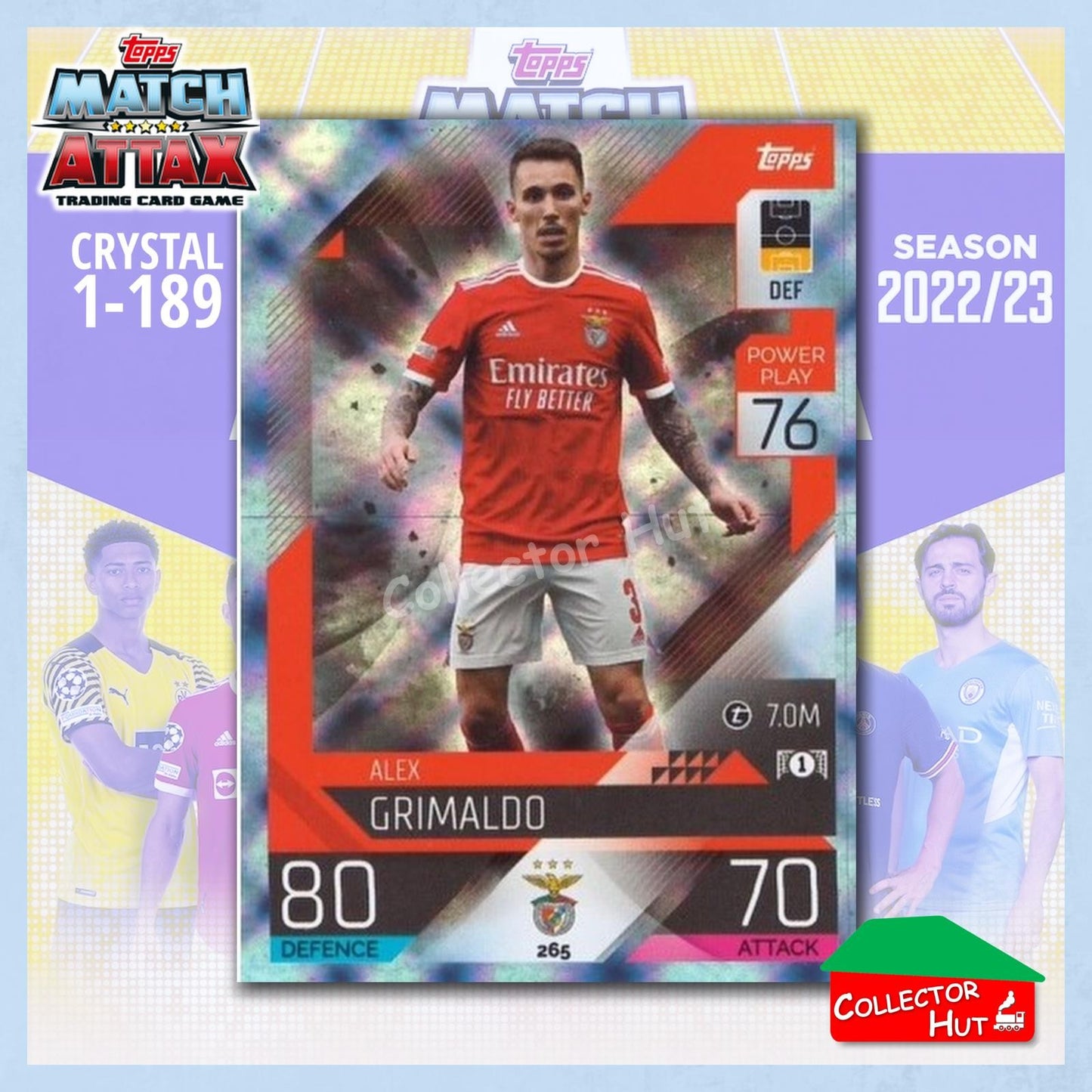Topps Match Attax Europa Champions League 2022/23 Crystal Parallel Cards 190-387