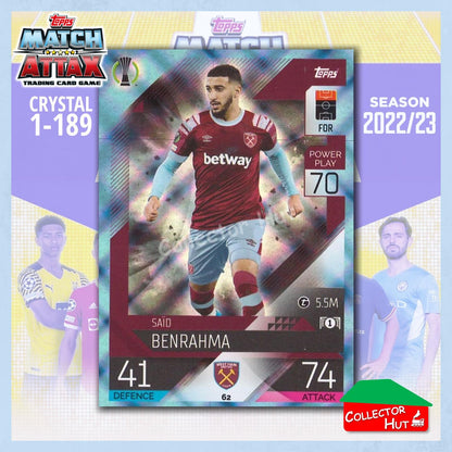 Topps Match Attax Europa Champions League 2022/23 Crystal Parallel Cards 1-189