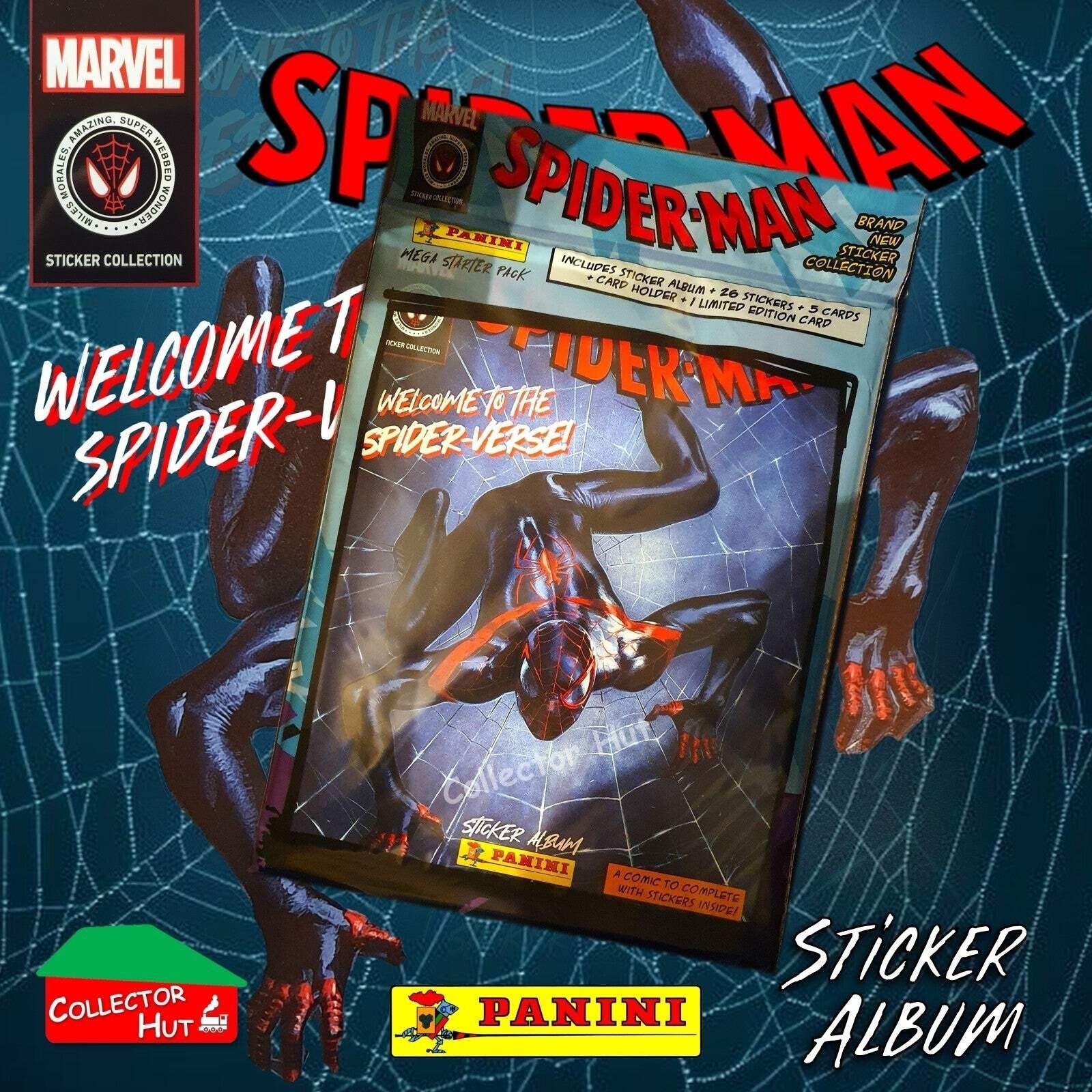 Panini Spider-Man Spider-Verse 2023 COMPLETE 192 STICKER SET +  Album