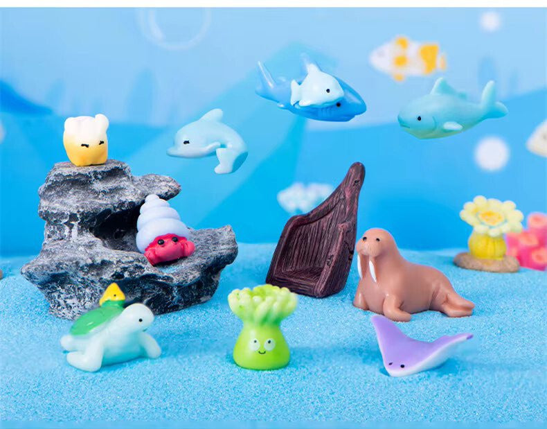Mini Aquarium Decorations Cute Sea Life