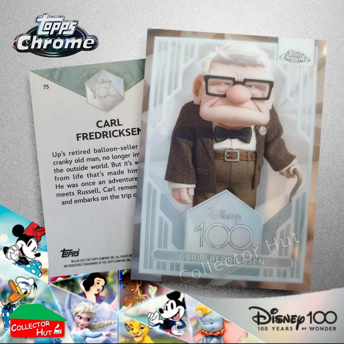 Disney 100 Topps Chrome 2023 Base Cards 1-100 Pick Singles to Complete Your Set