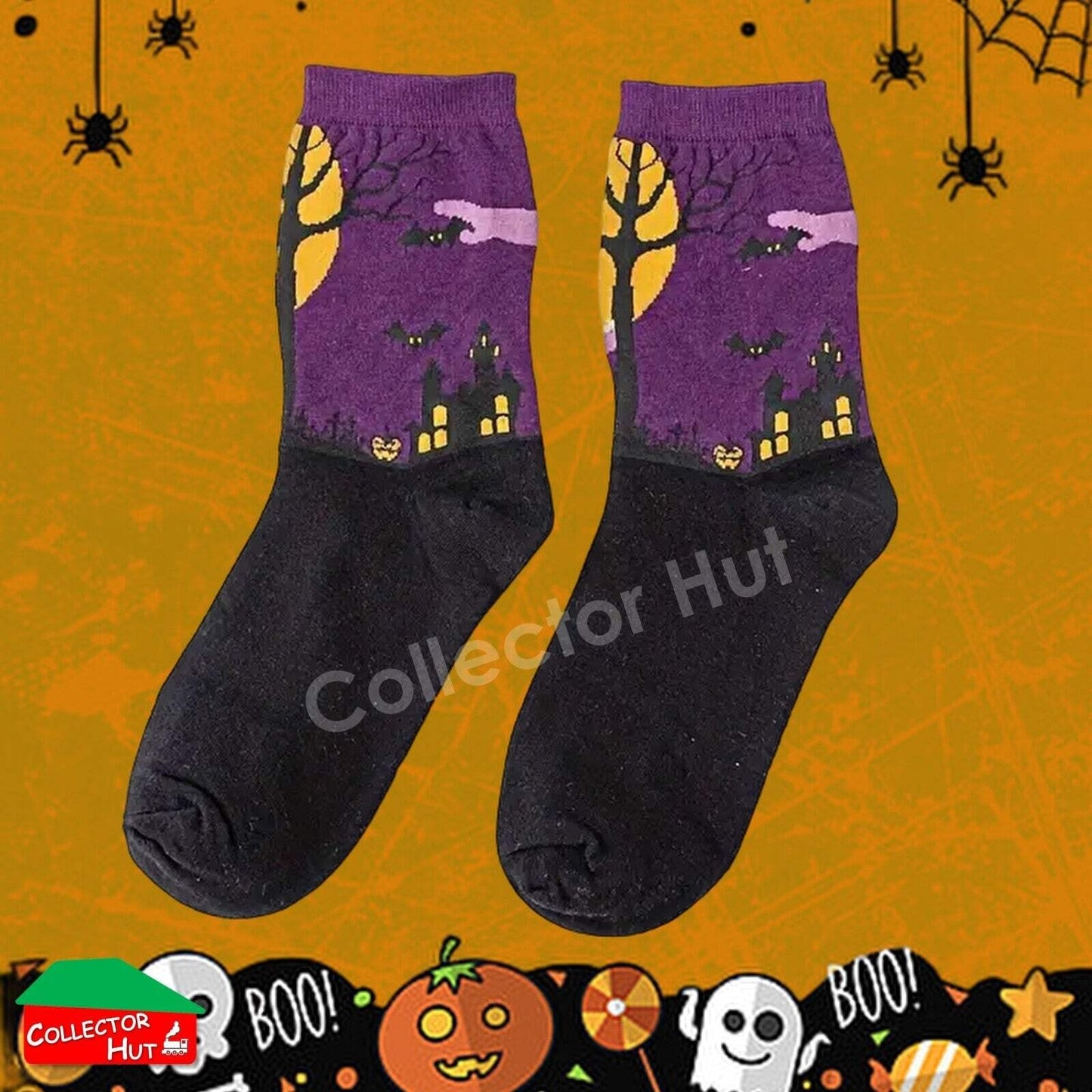 Happy Crew Socks Novelty HALLOWEEN Cotton Blend Anti-Odor Unisex CUSTOM Gift Set