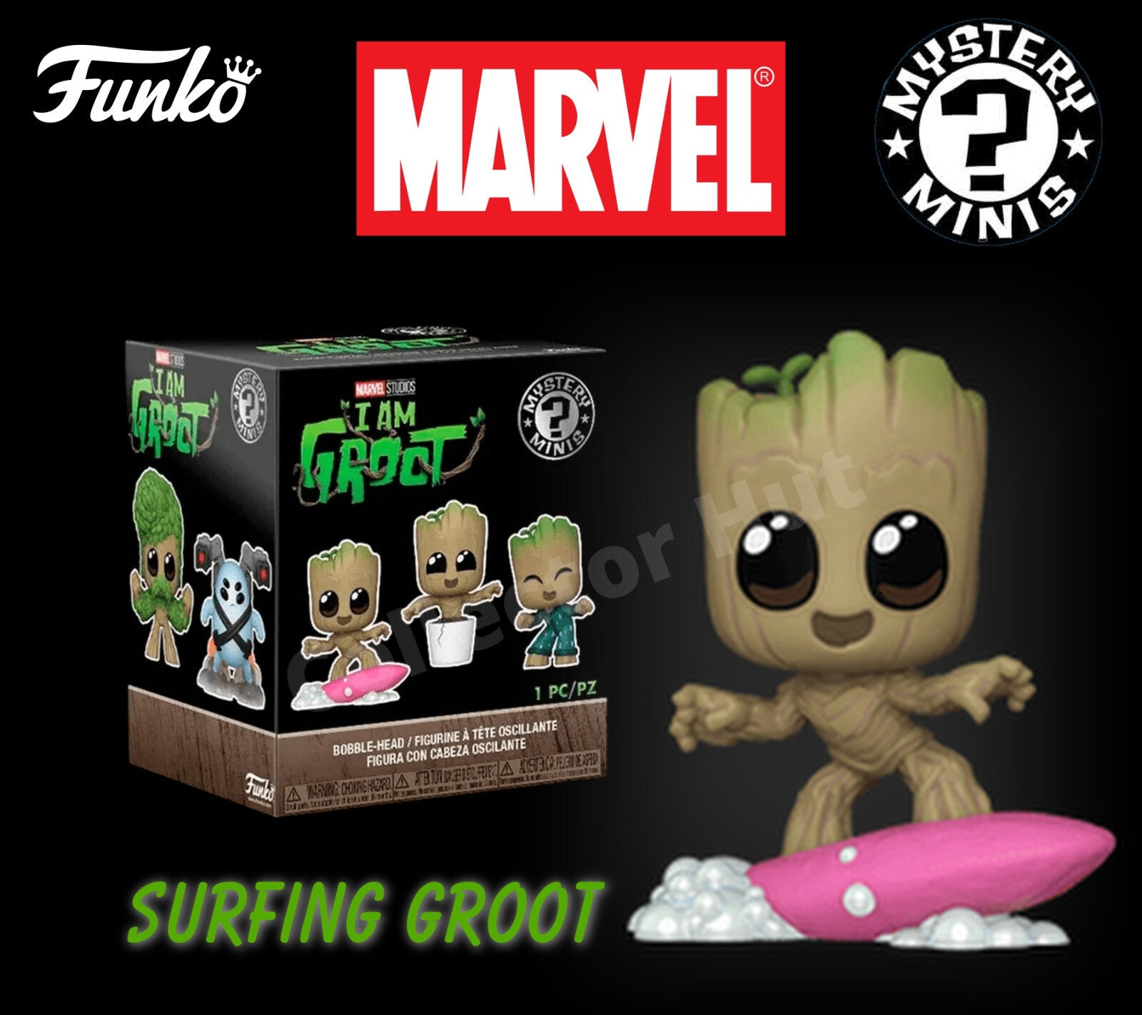 Funko Marvel Mystery Minis I am Groot Bobblehead Figures Guaridans of the Galaxy