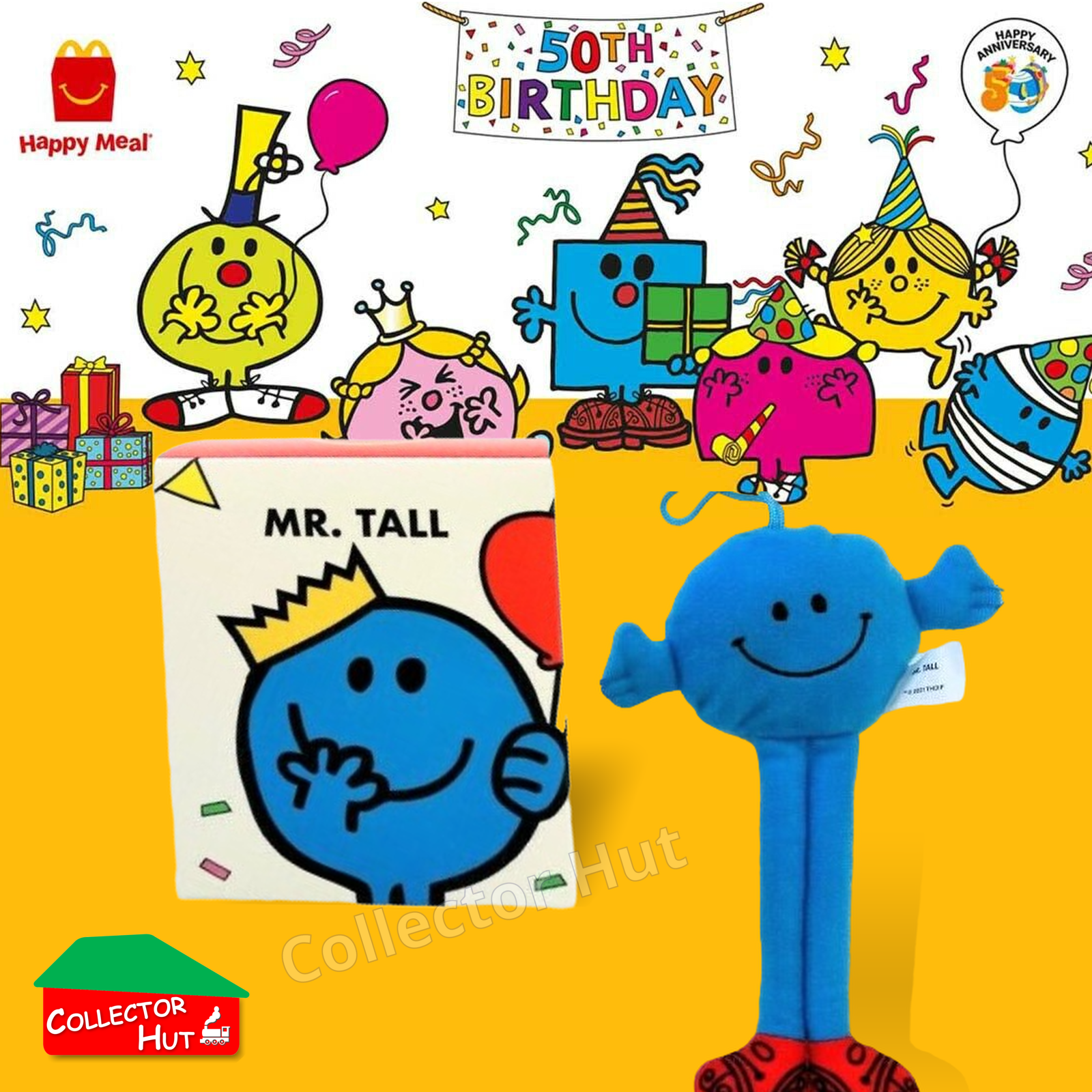 McDonalds Happy Meal Mr Men Little Miss 2024 & 2021 50th Anniversary Plush Toys