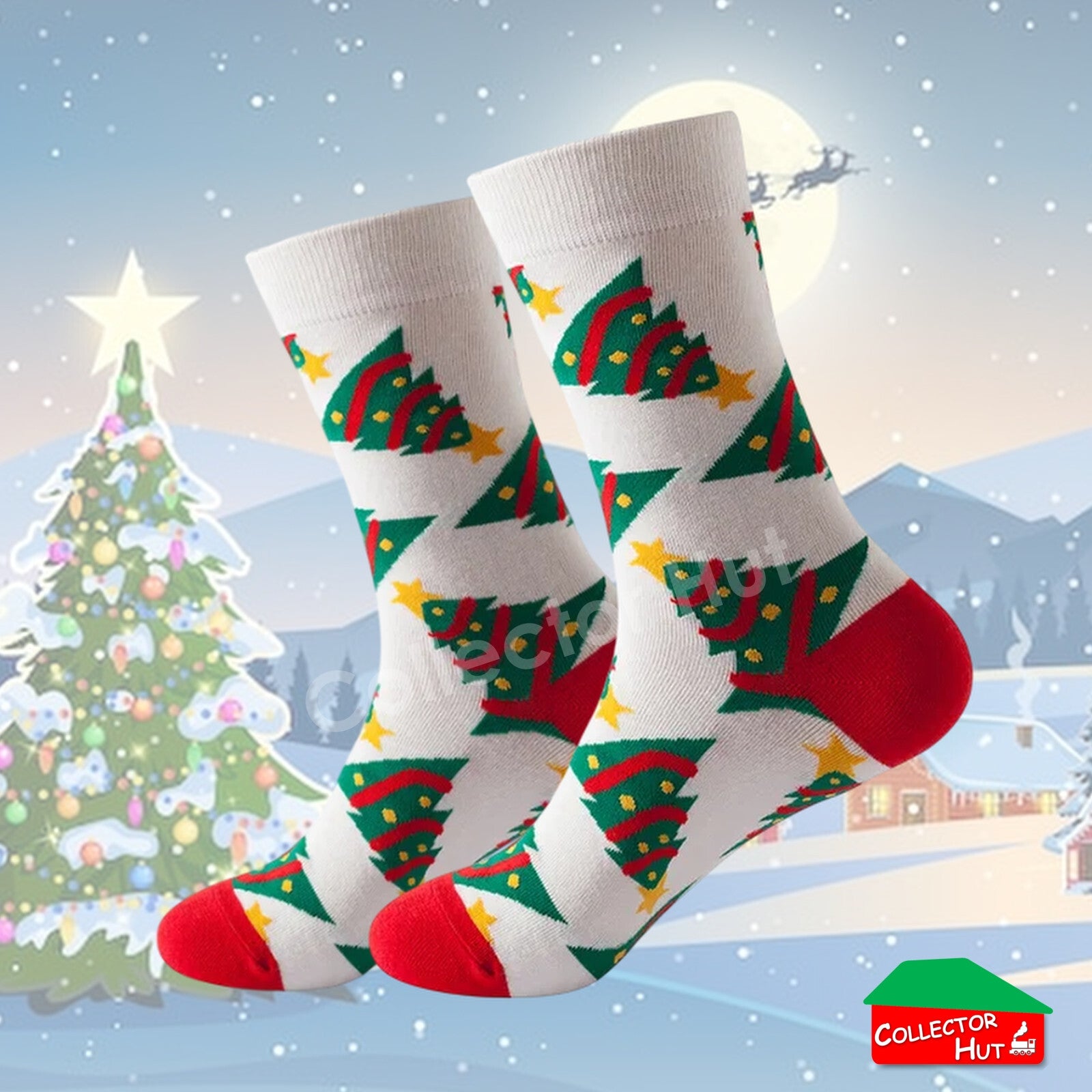 CHRISTMAS SOCKS Cotton Blend Anti-Odor Unisex Crew Socks CUSTOM Gift Set