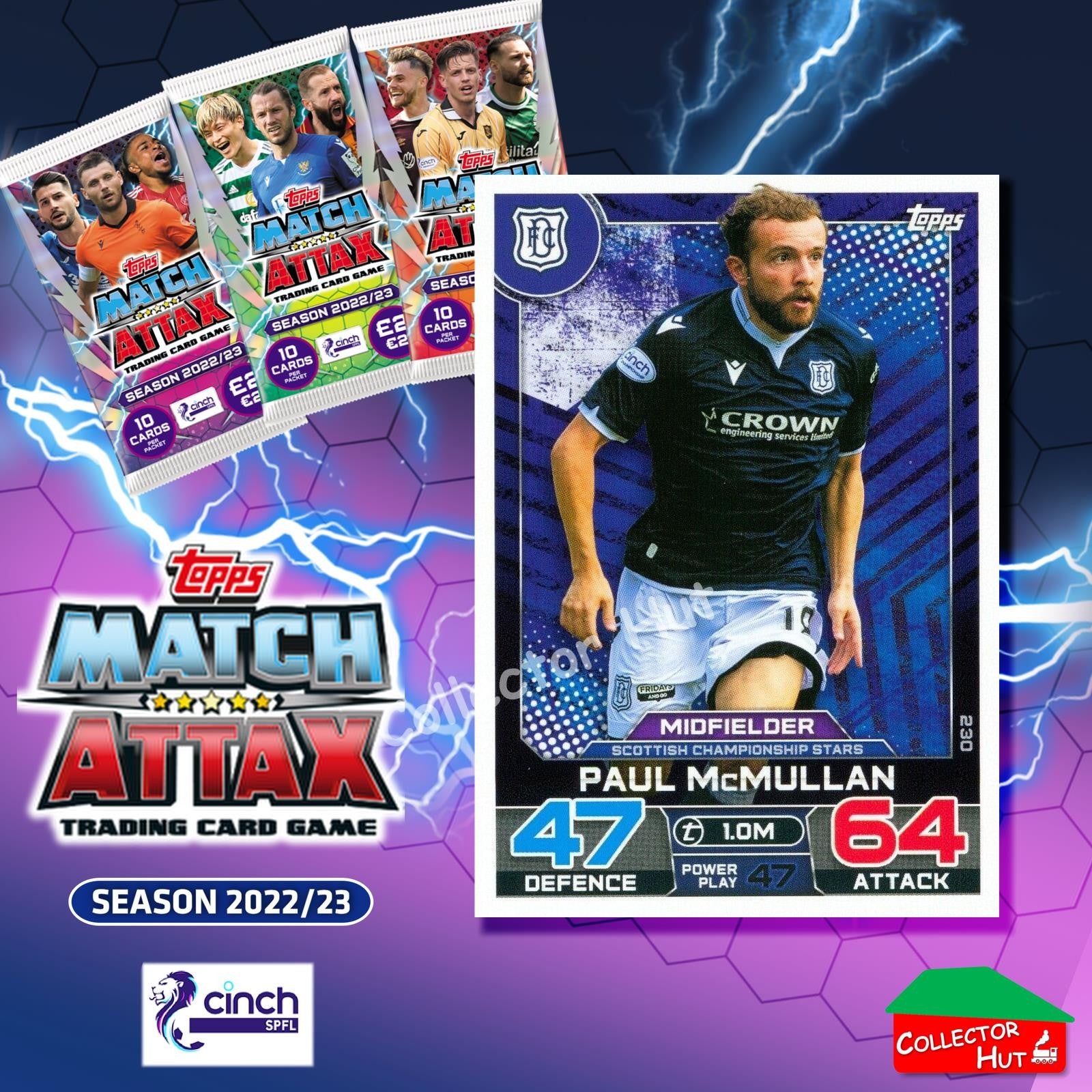 TOPPS MATCH ATTAX SPFL 2022/23 #163-264 Choose Your Card