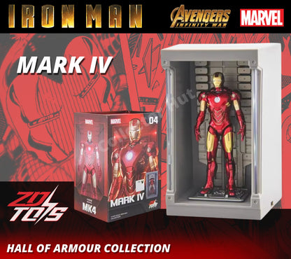 Iron Man Marvel Action Figures 1:20 Scale Hall of Armour Series MK 1-7 ZD Toys