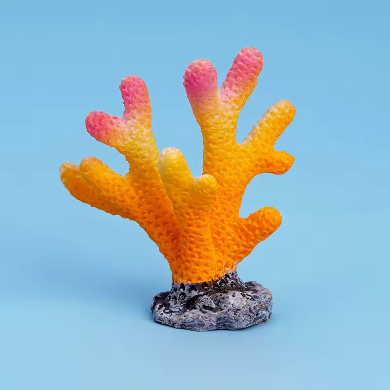 Mini Aquarium Medium Decorations Natural Coral Plants