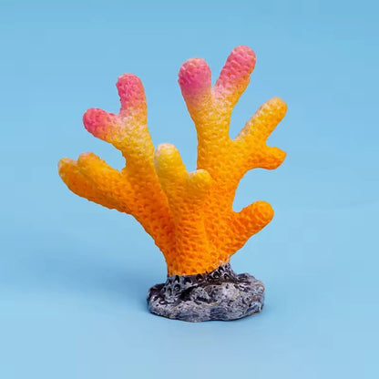 Mini Aquarium Medium Decorations Natural Coral Plants